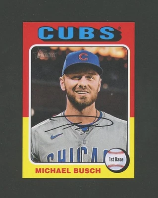 2024 Topps Heritage High #537 Michael Busch Mini - Image 1 of 2