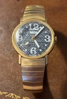Vintage Timex Denim Blue Jeans Manual Wind Watch Gold Tone