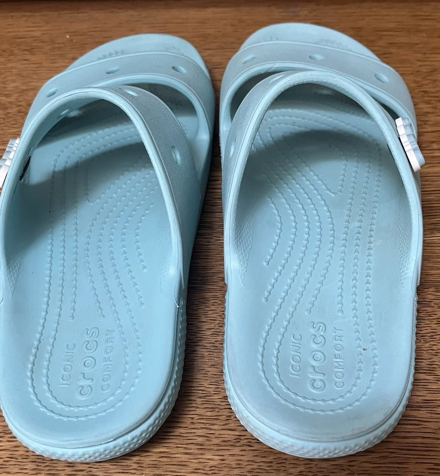 Сандалии-шлепанцы CROCS Classic бирюзовые мужские 7 женские 9 Iconic Crocs комфорт - Изображение 4 из 4