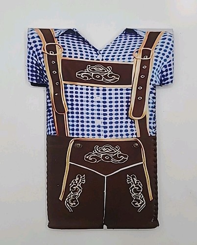 Oktoberfest Lederhosen Manicotto Bottiglia Birra Isolatori Set Coozies - Foto 3 di 5