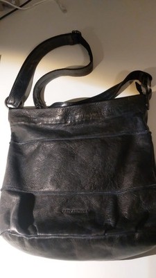 Freds Bruder Damen Handtasche Schwarz Leder