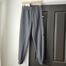 Adidas Boys Fleece Jogger Sweatpants Gray Size XL 18/20 New Gym Sports Workout