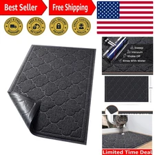 Door Mat Large 24x36 Inch Indoor Outdoor Doormat, Non-Slip Low-Profile Design...