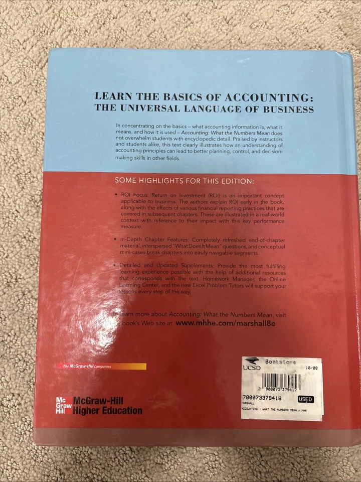Accounting: What the Numbers Mean 8th Ed McGraw-Hill Textbook Foto 2 de 4