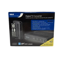 RCA Digital TV Converter Box DTA800B1 With Remote, Cord, & Instructions New