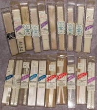 20 PKG OFFRAY SATIN RIBBON DOUBLE-FACE 10 PKG 5/8" 10 PKG 3/8" 1/8" CRAFTS