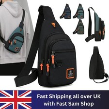 Men's Crossbody Bag Shoulder Sling Bag Anti-theft Lock Chest Bag