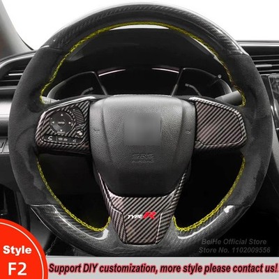 Suede Leather Car Steering Wheel Cover For Honda Civic 10 X CR-V CRV Clarity F2