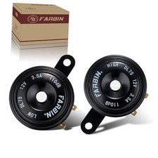 Car Horn 12V Compact Motorcycle Horn 110dB Waterproof High  Low Tone