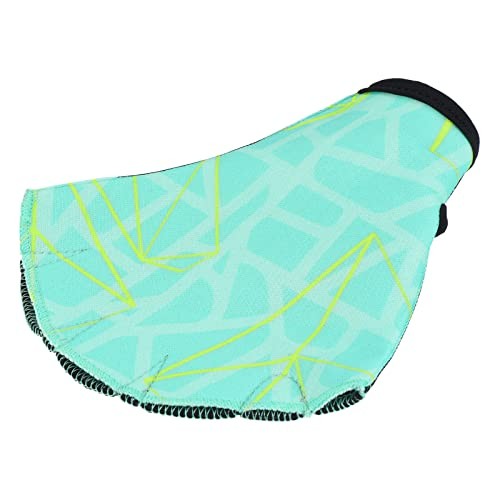  Swimming Aquatic Gloves, Webbed Swim Gloves Printing Water Medium Light Green - Picture 5 of 8