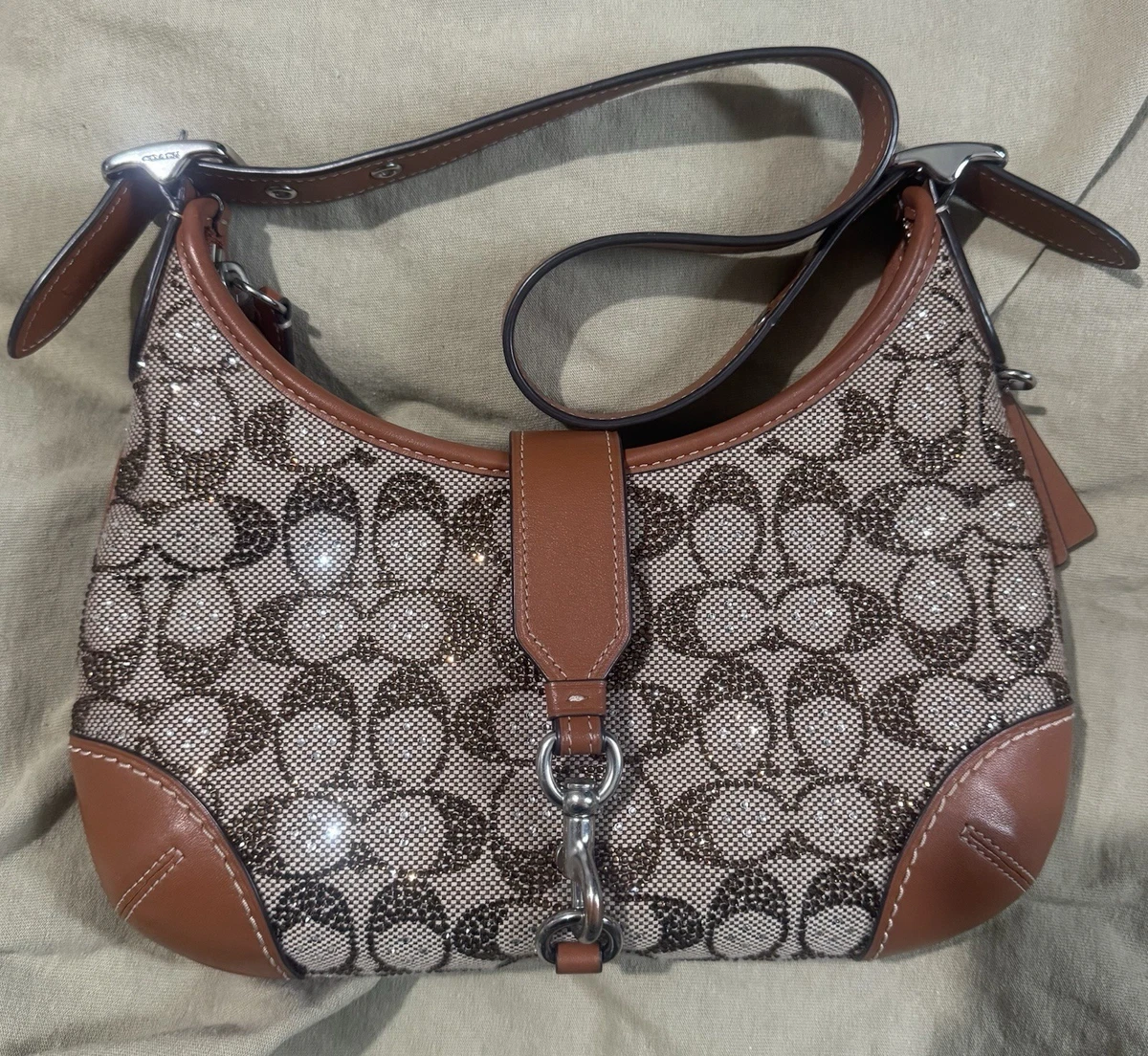 バッグ COACH Signature Canvas Hobo Bag Leather Coach Hobo Handbags & Bags Canvas Exterior for Women for sale | eBay