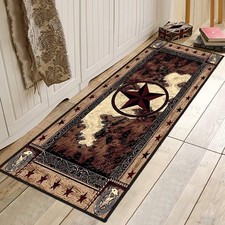 Western Rugs for Bedroom Western Runner Rug 2x6,Texas Star Vintage Style Star...