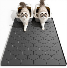 Cat Mat for Litter Box, Large 40" X 28" Cat Litter Mat XL, Waterproof Silicone P