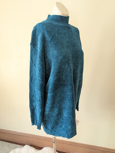 VIntage Velour Jewel Tone Sweater M Oversized Long 90s Grunge NWT Whimsigoth - Picture 14 of 14