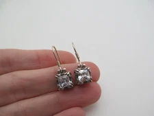 Silpada 925 Sterling Silver Clear Sparkling Stone Fancy Set Uptown Earrings