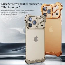 Case For iPhone 17 Pro Max Air Bumper Alloy Metal Frame UP DOWN Luxury Cover