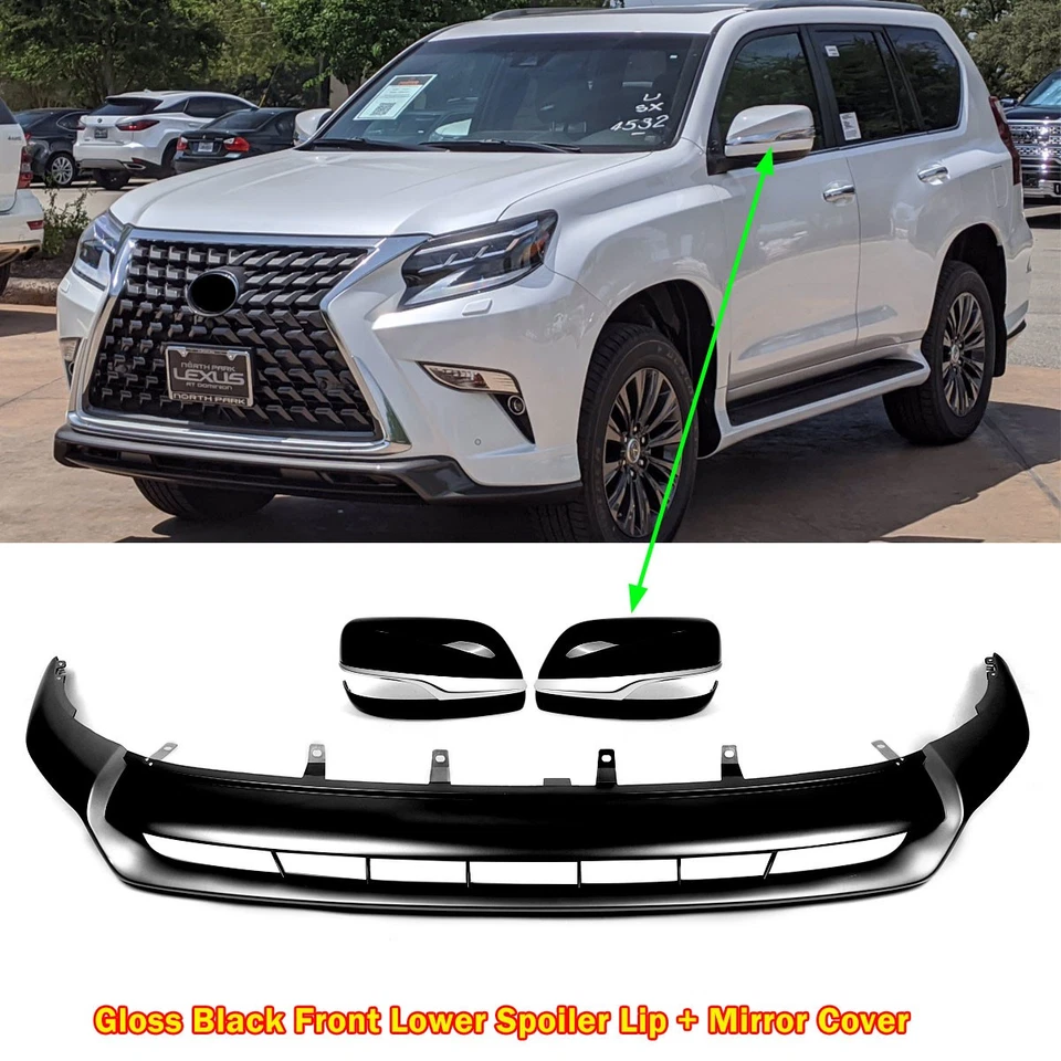 Gloss Black Body Kits For Lexus GX460 2014-2022 Front Rear Spoiler Lip Splitter Foto 4 de 4