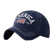 Adjustable Baseball Cap Casual Hat America Cap Flag Hat Cotton Hat Embroidere...