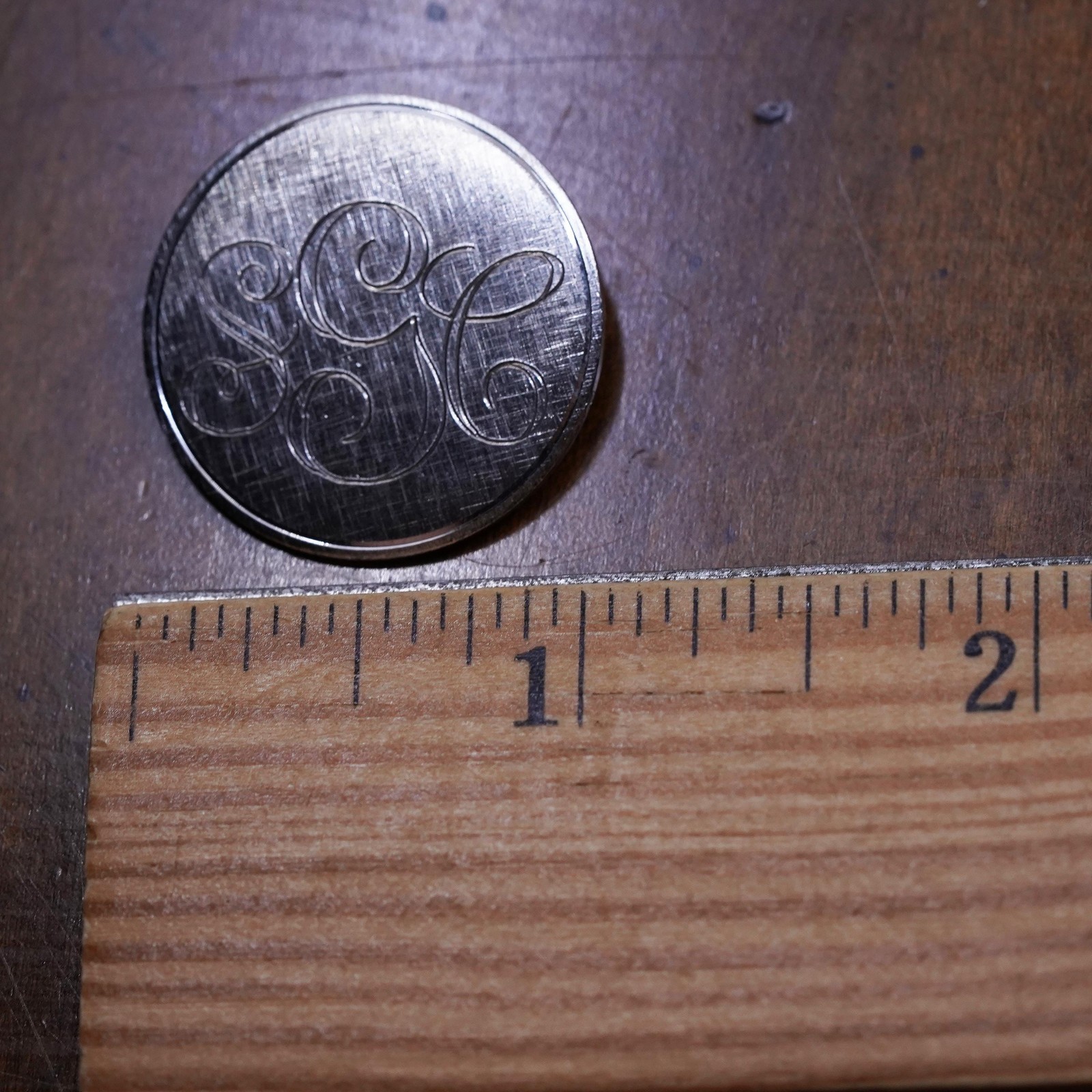 handmade sterling silver loop, hammered circle br… - image 5