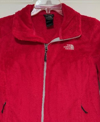 Chaqueta North Face para mujer mediana roja polar cremallera completa exterior softshell cálida acogedora - Imagen 2 de 9