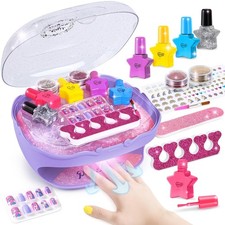 Shemira Nail Polish Kit For Girls Ages 7-12 Years Old, Art Toy Purple