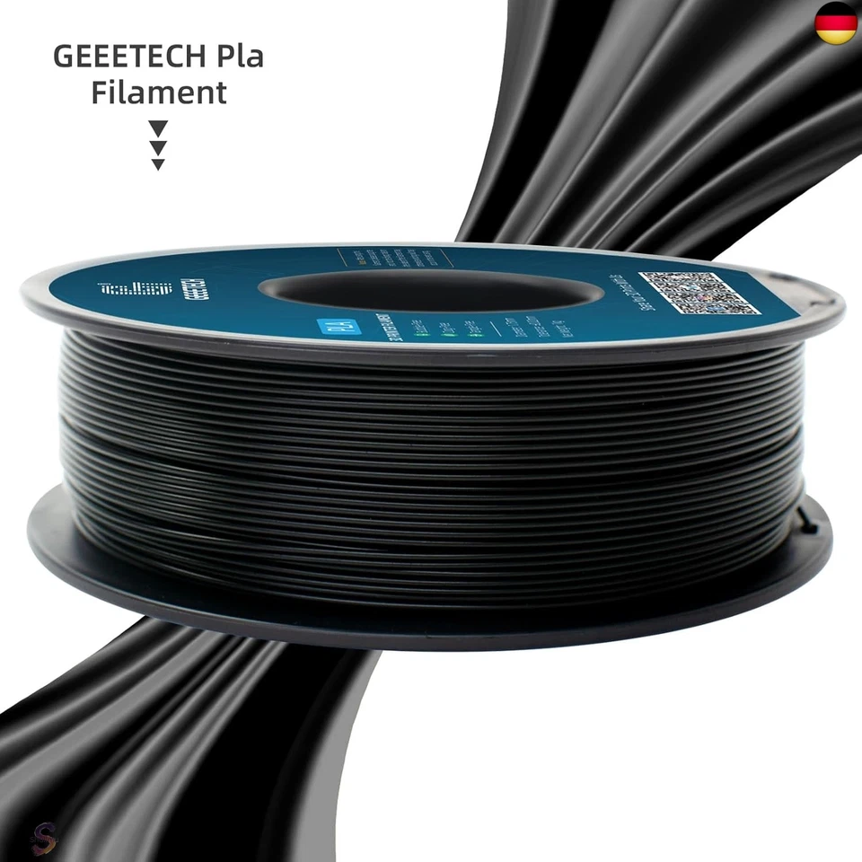 GEEETECH PLA Filament 1,75 mm, pla Schwarz 1 kg Spool für 3D Drucker - Bild 3 von 4