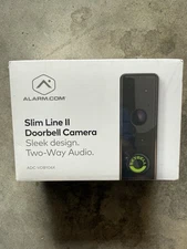 Alarm.com Slim Line 2 II ADC-VDB106x Doorbell Camera - Sealed Black New
