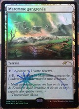 mtg magic Blighted Fen FNM promo FOIL FRENCH vf fr Maremme gangrenée