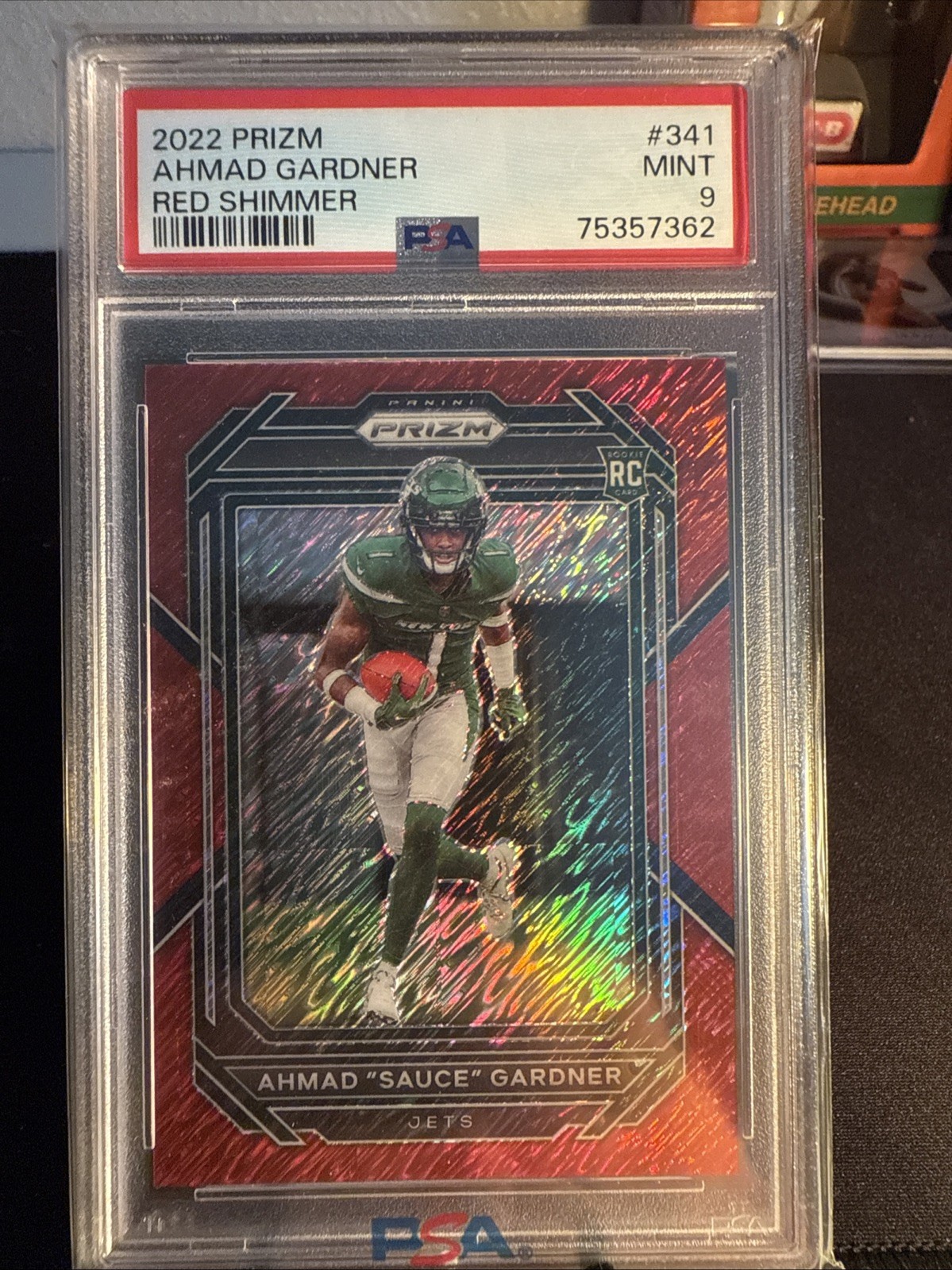 2022 Panini Prizm FOTL Red Shimmer Ahmad "Sauce" Gardner RC /35 #341