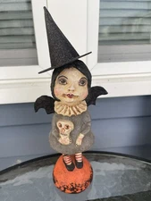 Bethany Lowe Debra Schoch Batty Goth Girl 11” Retired Halloween