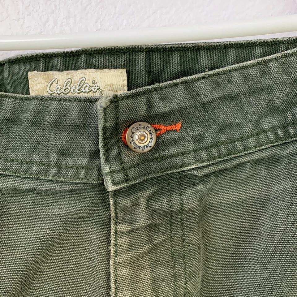 Vintage Cabela's Green Twill Jeans Pants 905943 44x32 - Image 3 of 4
