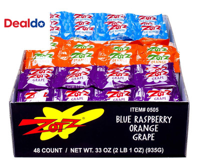 Fizzy Old Fashioned Hard Candy Assorted Fruit Flavored, Blue Raspberry Grape, In