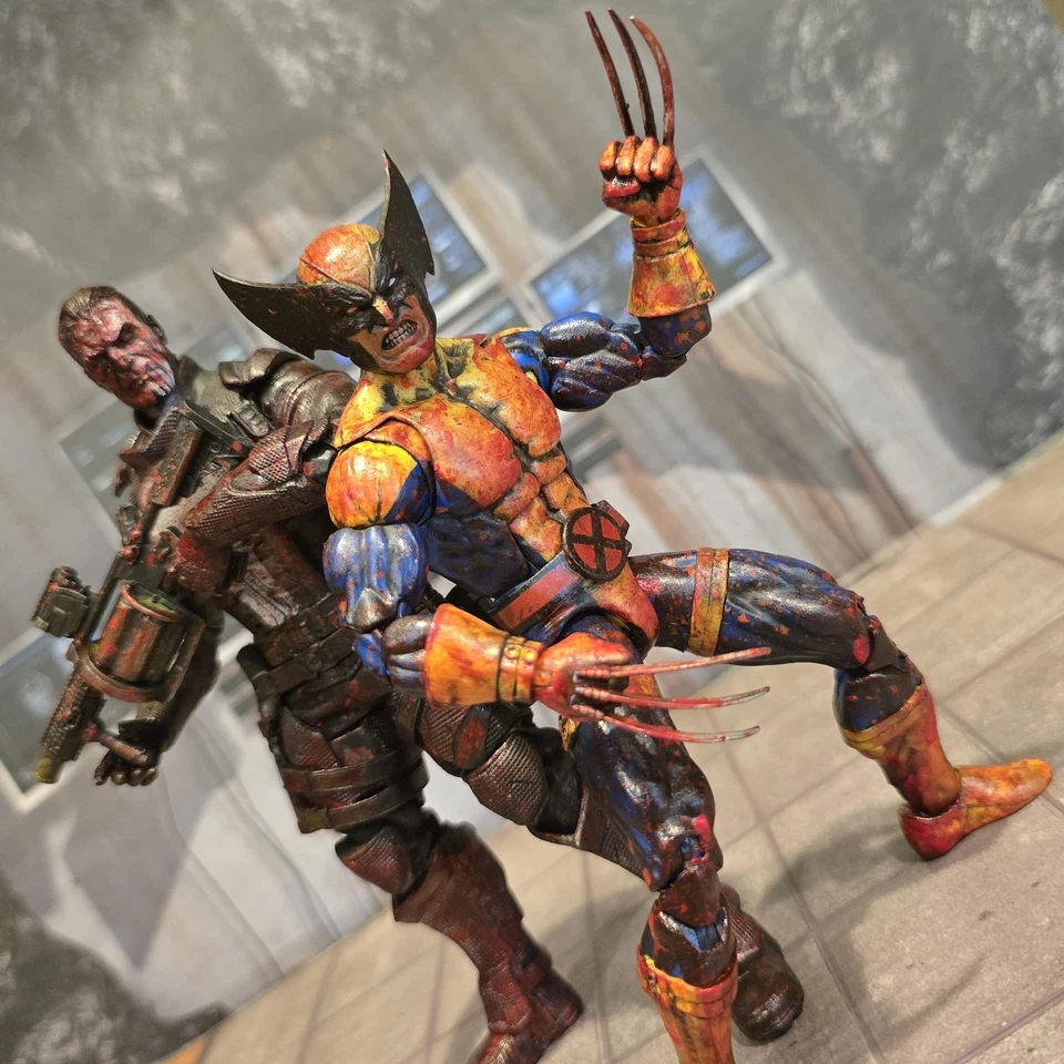 Mezco One 1:12 Punisher & Marvel Legends Wolverine Custom 6" Spiderman Lote Foto 2 de 4