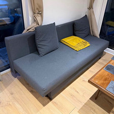 IKEA ÄLVDALEN 3-Seat Sofa Bed, Knisa Fabric, Dark Grey, 194 x 82 cm