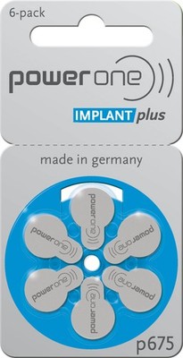 180x Varta Power One Implant Plus Hörgerätebatterien P675 PR44 6er Blister