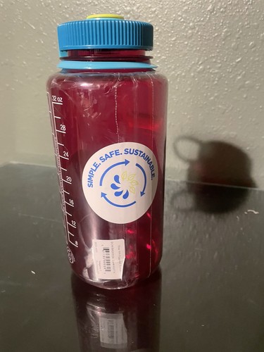 Nalgene Sustain 32 oz. Wide Mouth Water Bottle - Eggplant -Brand New In Plastic - Picture 4 of 8