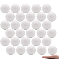 3 Inch White Craft Foam Balls Bulk 40 Pack Smooth Polystyrene Round Foam Ball...