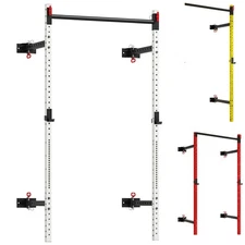 Soozier Folding Squat Rack with Pull Up Bar, 1000 Pounds Capacity