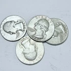 WASHINGTON SILVER QUARTERS LOT OF 4, 90% SILVER CIRCULATED COINS FREE SHIP #9026
