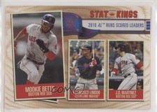 2019 Topps Big League Stat Kings JD Martinez Francisco Lindor Mookie Betts o6n