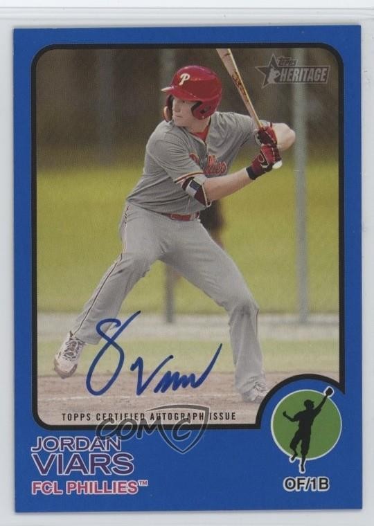 2022 Heritage Minor League Edition Real One Auto Blue Border 8/99 Jordan Viars