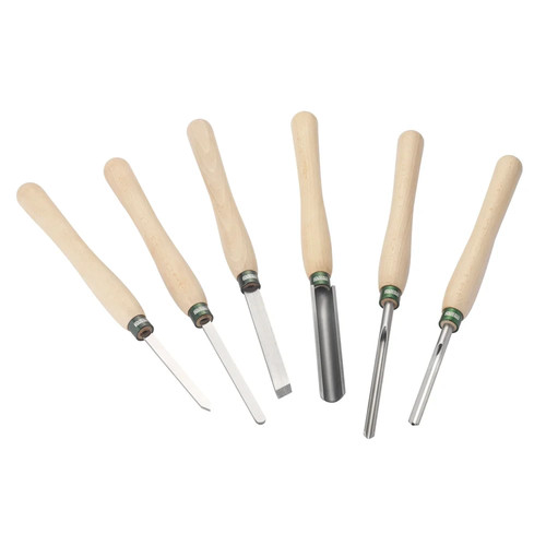 Record Power 6 Piece Turning Set w/ 12" Beech Handle