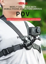 Black Chest Mount Soft ABS Magnetic Neck Hold Quick Release for Insta360/Action