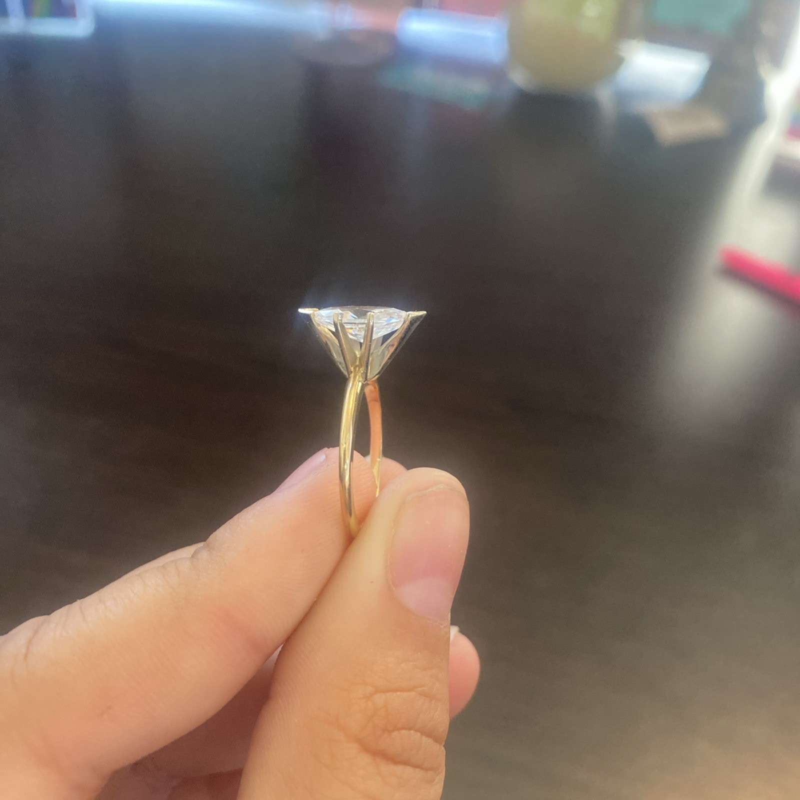 Diamond Essence Solid 14k Solid Cold Marquise Cut… - image 2