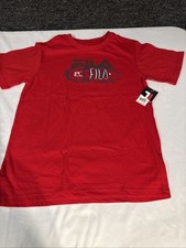 Fila Boys Youth Tee shirt/top size Large 14/16 NEW With Tags. Red, Logo Graphic