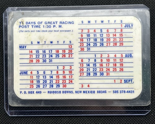 Ruidoso Downs 1978 Season Box Seat Pass! - Picture 4 of 4