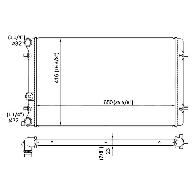 For Volkswagen Jetta City 07-09 Reach Cooling 41-2265 Engine Coolant Radiator Foto 4 de 4
