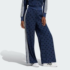 adidas Satin Polka Dot Wide Leg Pants Womens Night Indigo LI2844
