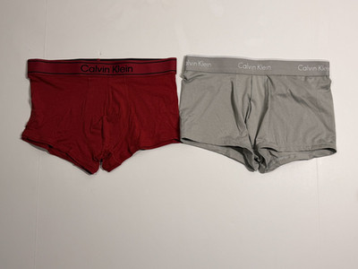 Calvin Klein Microfiber Trunk Style Boxer Briefs Mixed Set - Small - Set of 2