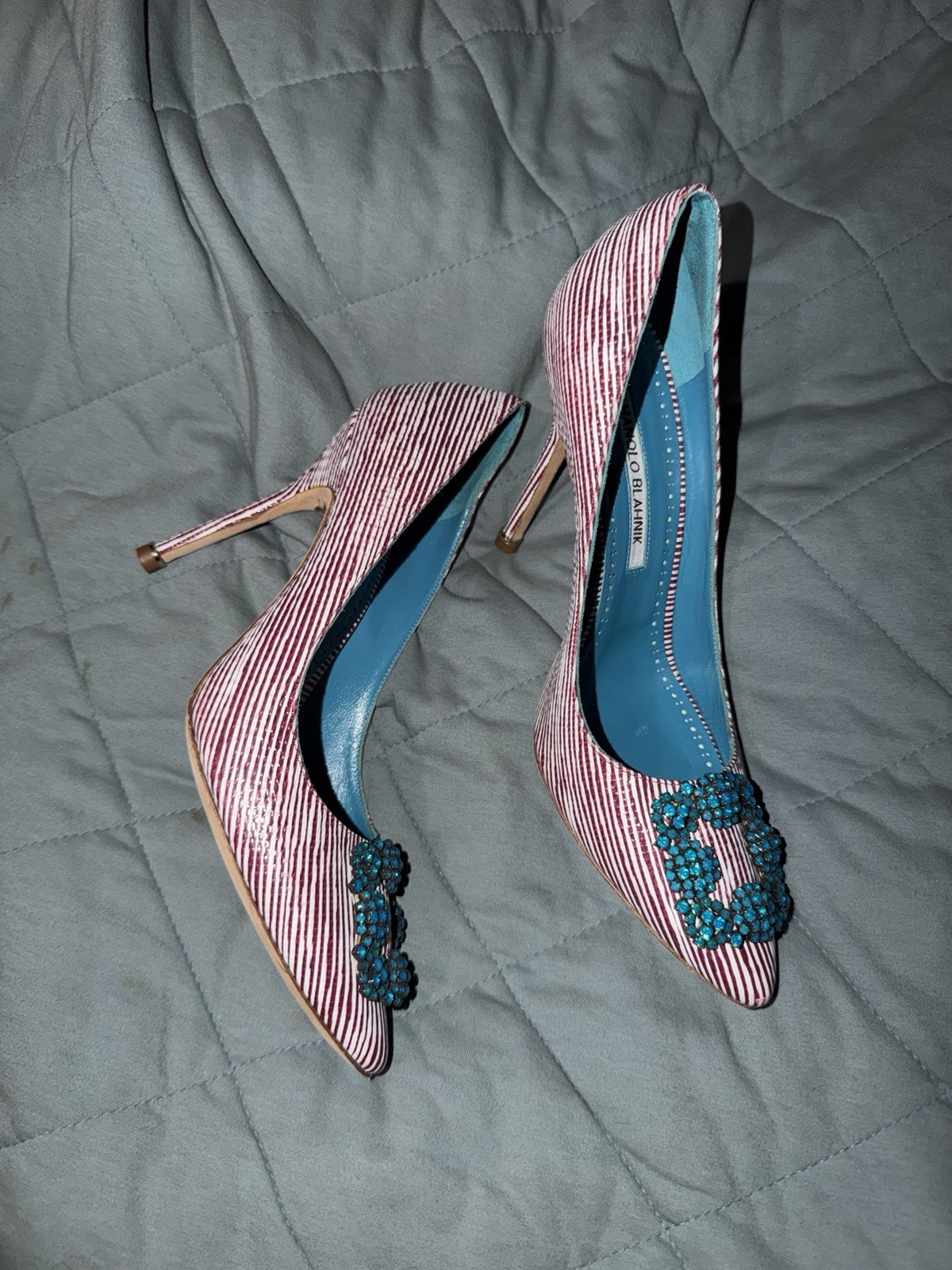 Manolo Blahnik Women's High Heel Size 39 Good Condition Made In Italy